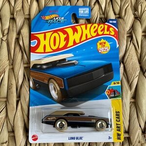 Large Bloc Woody Station Wagon Hot Wheels Diecast Blue Car New 2025 Hotwheels